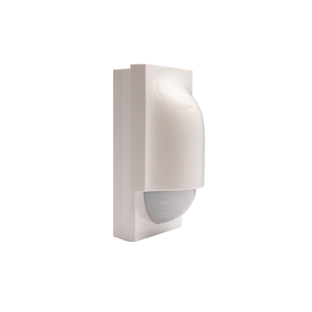 Sensore movimento wireless L.NOW infrarossi 140° portata 2-8m interno esterno IP44 automazione luci