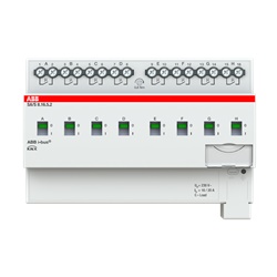 Attuatore switch 8 canali 16A C-Load per impianti domotici KNX residenziali e terziari