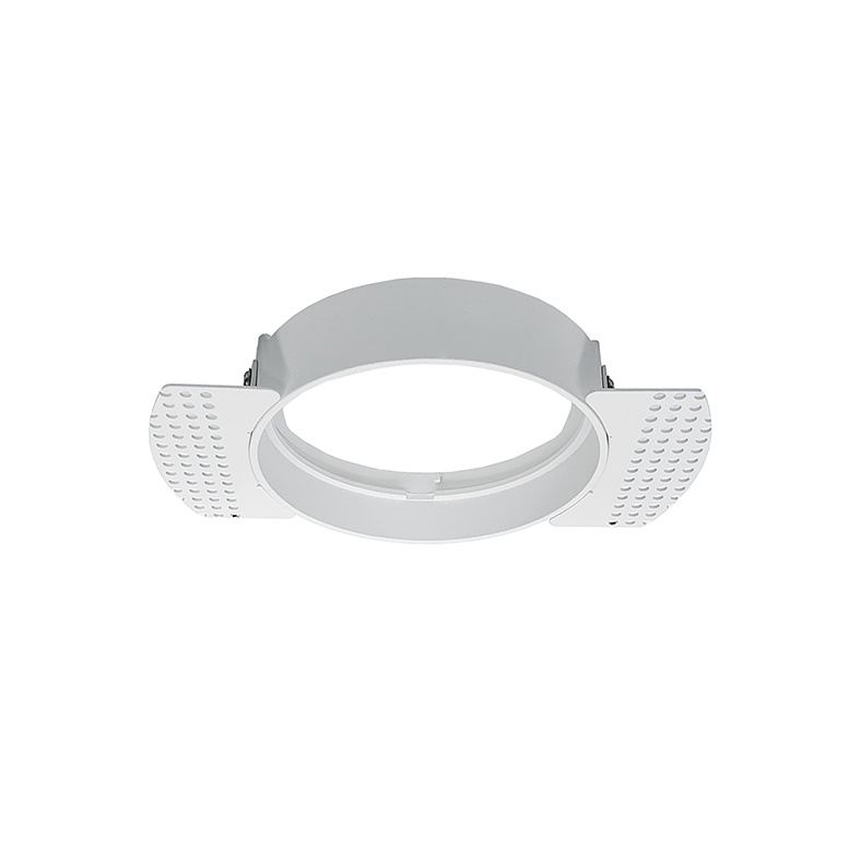 Ghiera tonda senza cornice bianca resistente per montaggio sicuro sistemi modulari elettrici