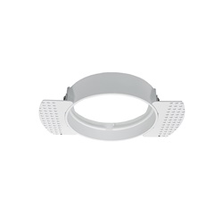 Ghiera tonda senza cornice bianca resistente per montaggio sicuro sistemi modulari elettrici