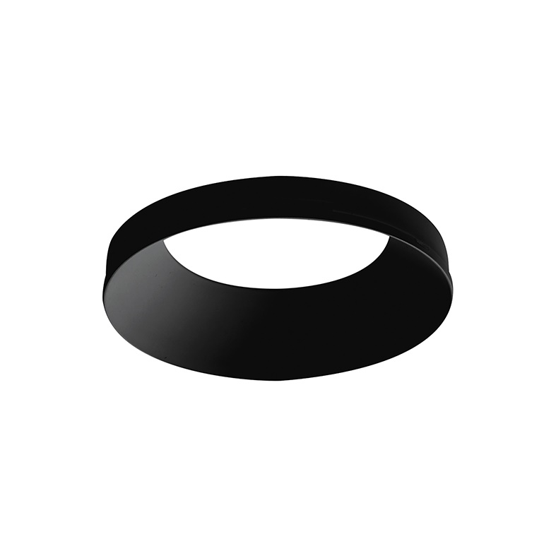 Riflettore tondo policarbonato nero per faretti incasso modulabile retail musei abitazioni