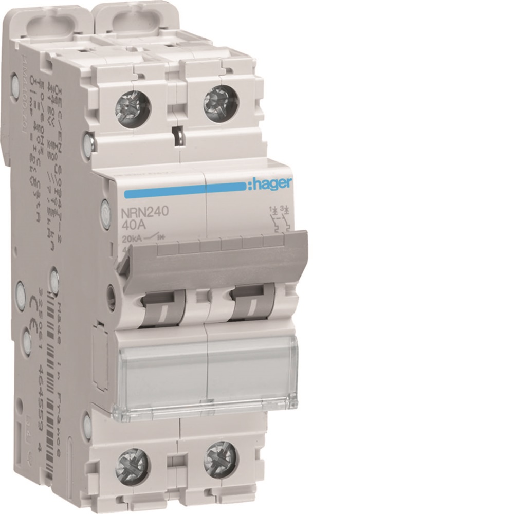 INTERRUTTORE AUTOMATICO 2P 40A 20KA