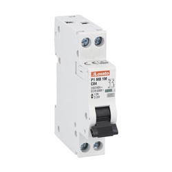 Interruttore magnetotermico 1P+N 32A caratteristica C 1 modulo 6kA protezione impianti elettrici