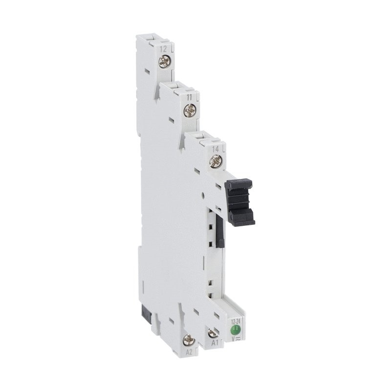 Zoccolo Slim 12-24V AC/DC per relè con terminali a vite, uso elettrico industriale