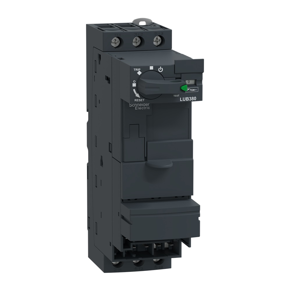 Non reversing power base, TeSys Ultra, 3P, 1NO + 1NC, 38A, 690V, Advanced power base