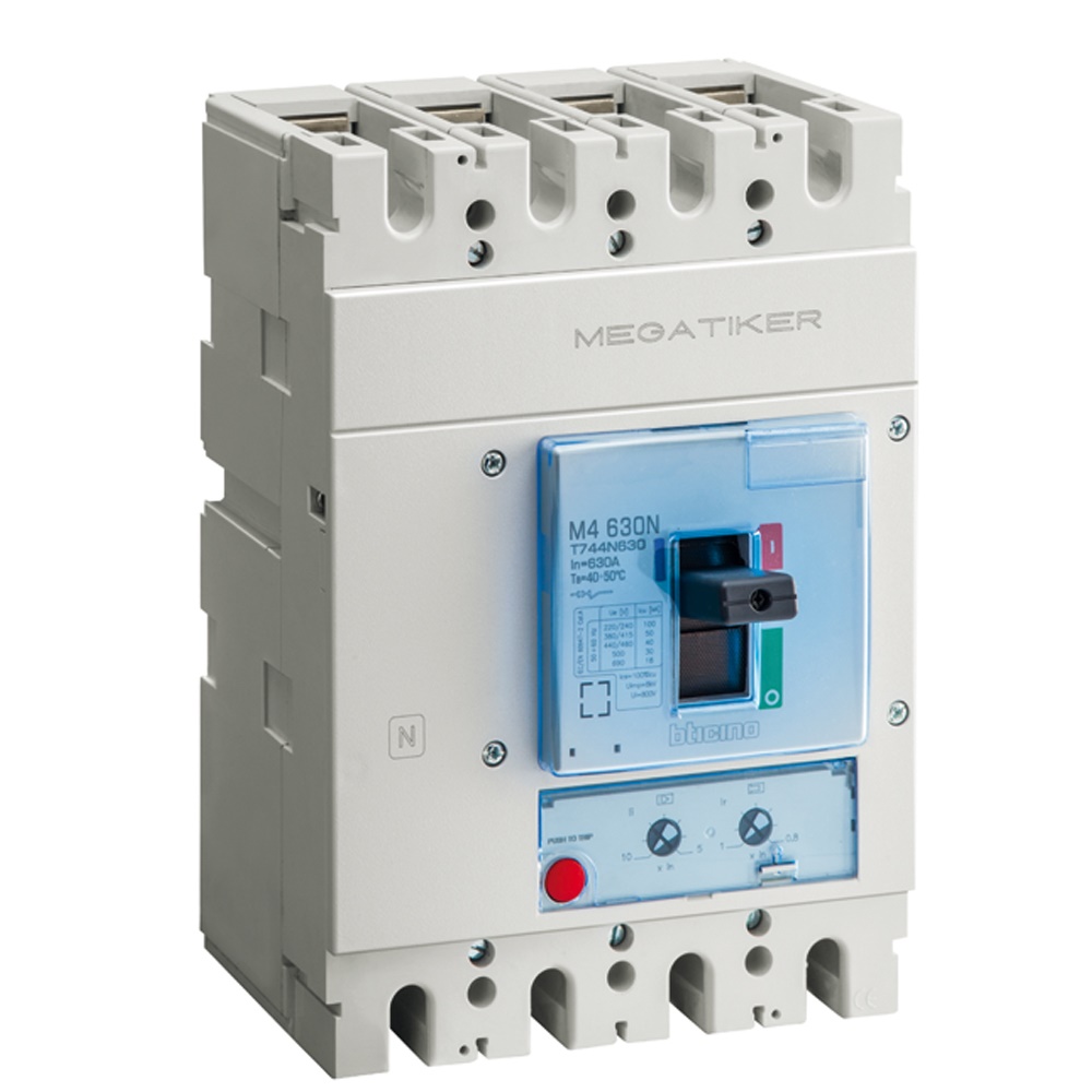 Interruttore magnetotermico MEGATIKER M4 4P 500A 50kA industriale