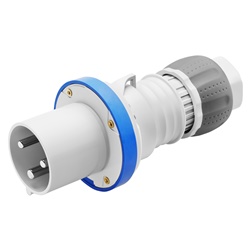 SPINA MOBILE DIRITTA HP - IP44/IP54 - 3P+N+T - 63A - 200-250V 50/60HZ - BLU - 9H - CABLAGGIO A MANTELLO