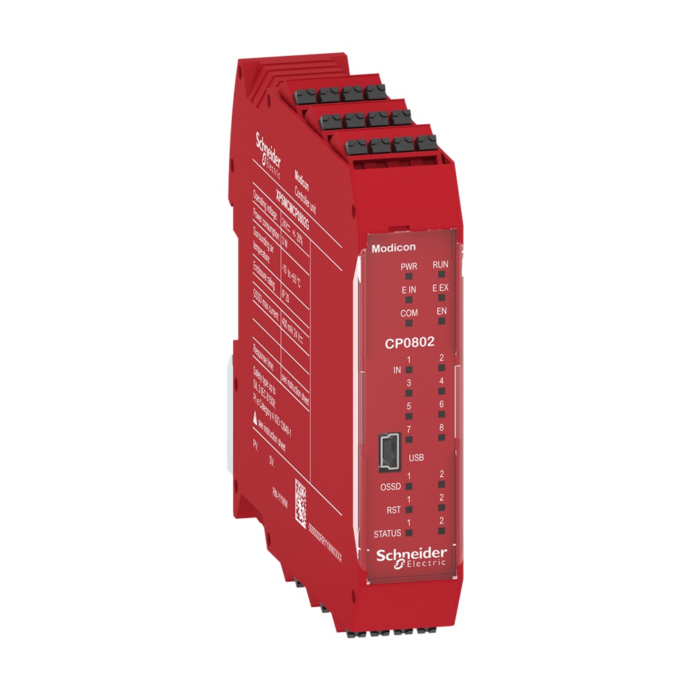 Modulo configurabile modulare di sicurezza 8DI 2DO m.molla + connettore posteriore