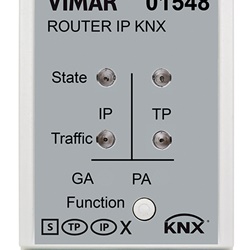 Router IP KNX Secure standard KNX Secure installazione su guida DIN 2 moduli