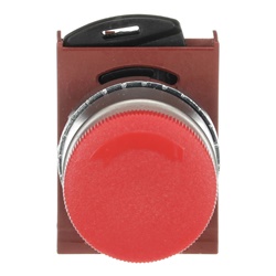 Pulsante fungo rosso 28 mm sblocco rotativo mantenuto per controllo industriale e emergenza