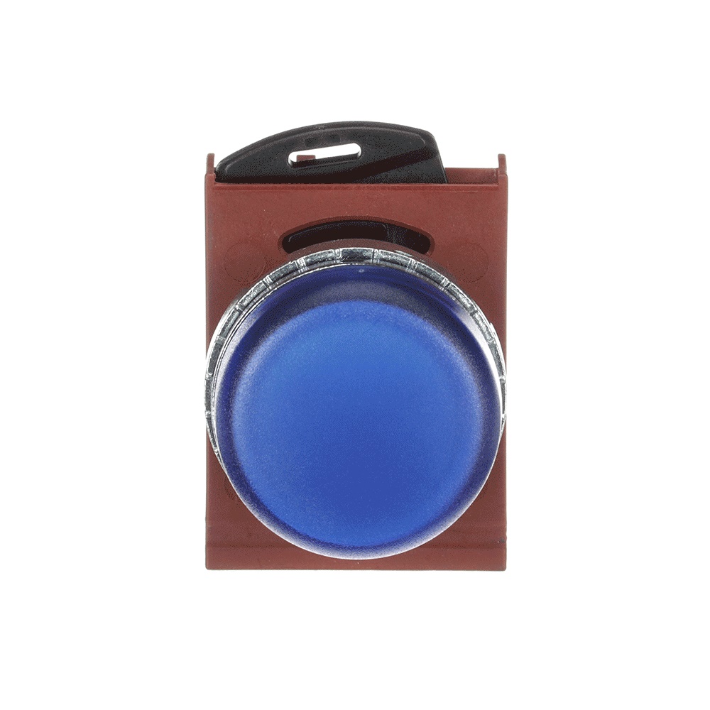 Spia luminosa modulare metallo diffusore blu per impianti elettrici industriali e civili