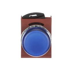 Spia luminosa modulare metallo diffusore blu per impianti elettrici industriali e civili