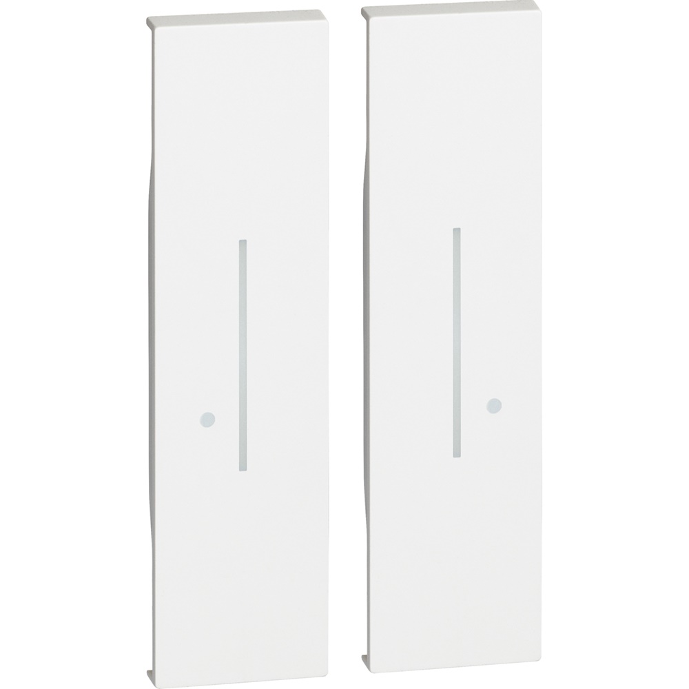 Cover illuminabile doppio luci wireless bianco per comando luci