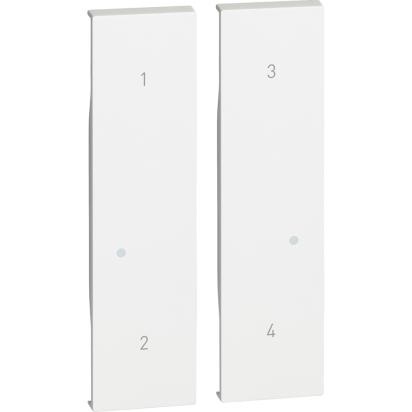 Cover 2 moduli scenari wireless bianco per impianti elettrici