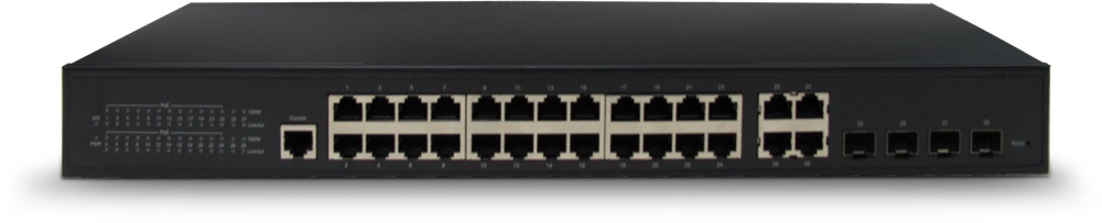 SWITCH 24 PORTEPOE+4 FIBRA, MAX 400