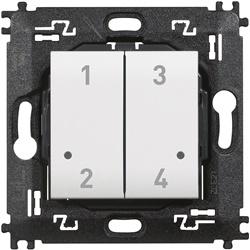 Comando wireless 4 scenari bianco LED batteria lunga durata 8 anni per controllo domotico