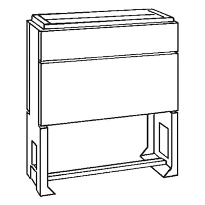 Base DIN1 in polyester RAL7035 kit per supporto elettrico robusto e montaggio facile