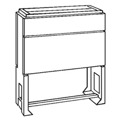 Base DIN1 in polyester RAL7035 kit per supporto elettrico robusto e montaggio facile