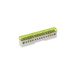 Morsettiera unipolare isolata 80A 15 fori grigio per impianti elettrici professionali
