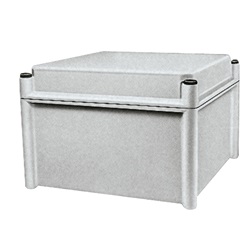Cassetta PLS, retro in poliestere, coperchio PC opaco IP65 36x36x18cm