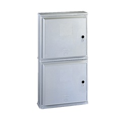 Armadio vetroresina BV4M 2 vani 714x1290x271 mm grigio RAL 7040 IP44 IK10 senza serratura uso industriale