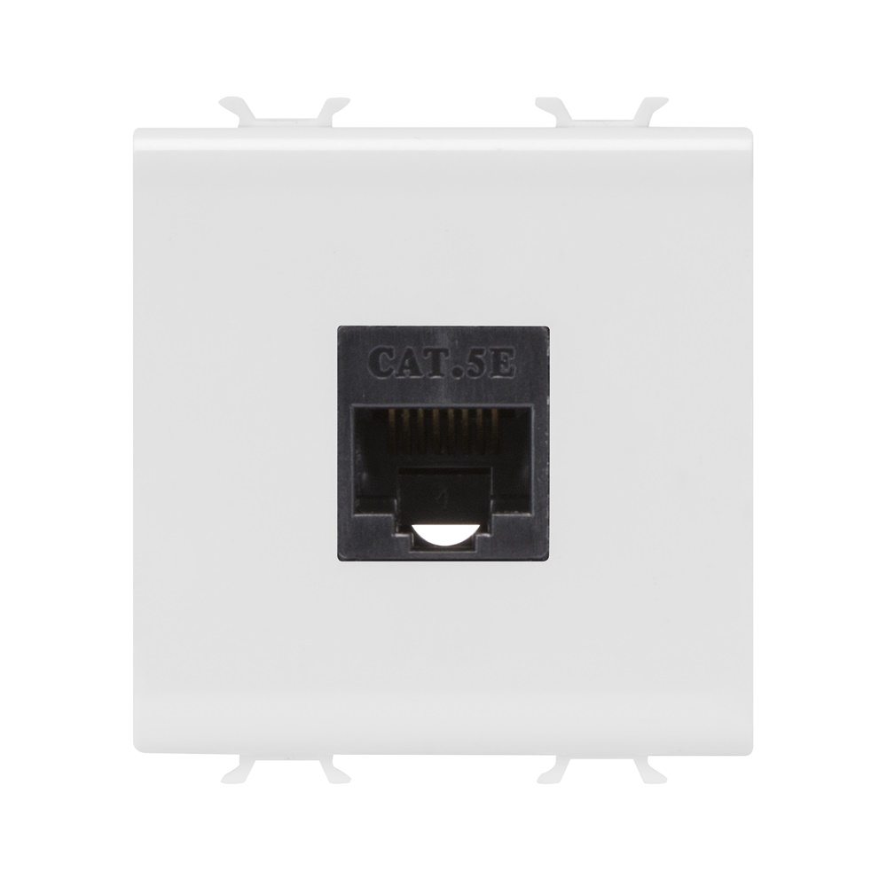 PRESA RJ45 - CATEGORIA 5e - UTP - 2 MODULI - BIANCO LUCIDO - CHORUSMART