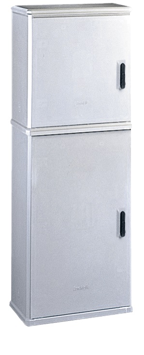 Armadio vetroresina 2 vani serratura cremonese ventilazione IP44 IK10 uso industriale