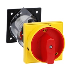 Interruttore 4 poli 16A camme serie GN con blocco portella e lucchetti rosso/giallo per uso industriale