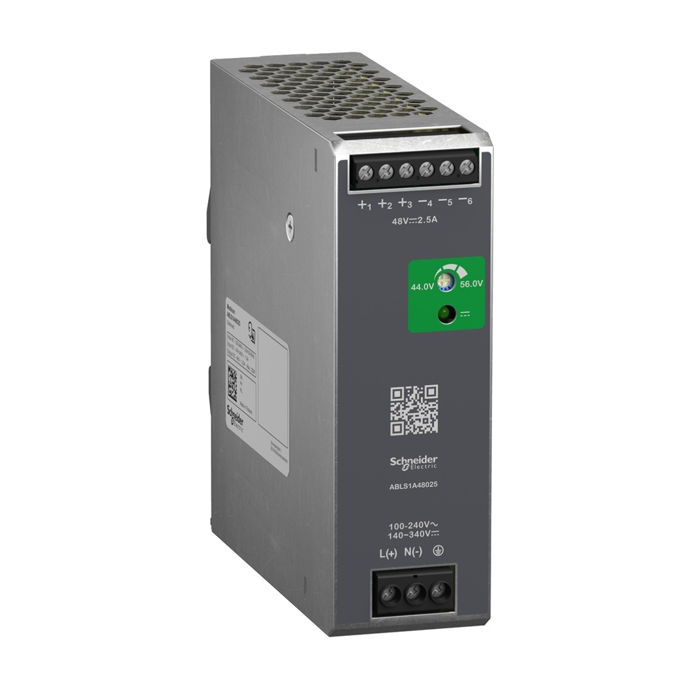 Alimentatori switching, 100-240 V AC, 48 V 2.5 A, monofase, Ottimizzato