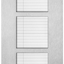 PLACCA STEELY 2F+ PORTANOMI ACCIAIO