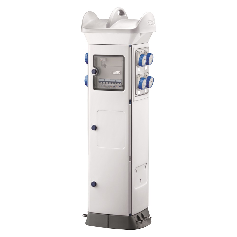 QMC63C - CABLATO - PER CAMPEGGI - BIFACCIALE - 8 PRESE 2P+T 16A - IP55 - BIANCO
