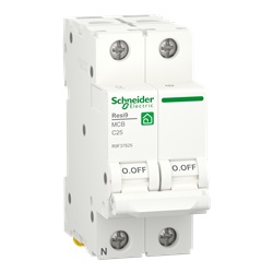 Interruttore magnetotermico Resi9 1P+N 25A curva C 4500A per impianti residenziali