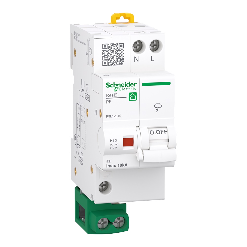 Limitatore sovratensione Resi9 QuickPF 1P+N 10 kA Tipo 2 protezione elettronica casa ed edificio