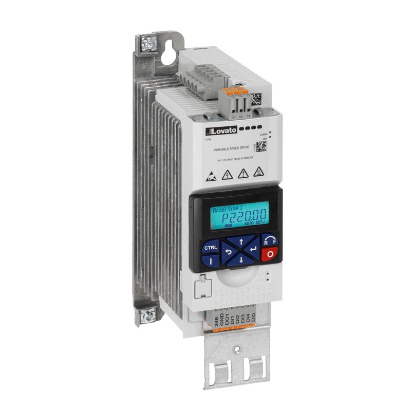 Inverter trifase 0,75 kW 400V con filtro EMC integrato per controllo velocità variabile