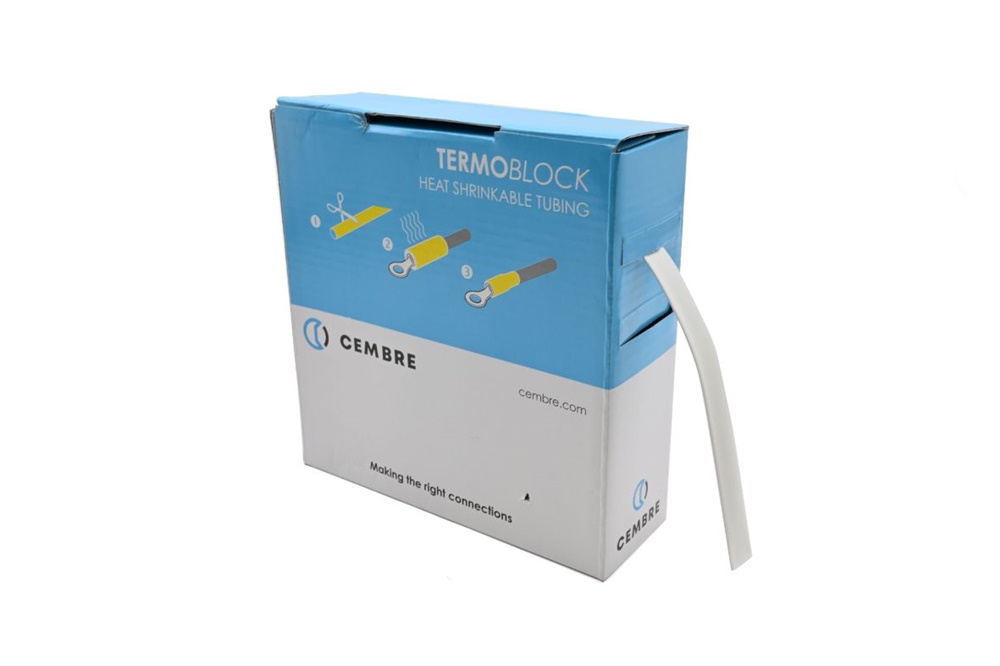Guaine termorestringenti 9,5 mm bianche 10 m isolamento elettrico industriale