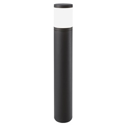 Bollard antracite esterno IP54 attacco E27 per lampadine LED max 15W giardini vialetti