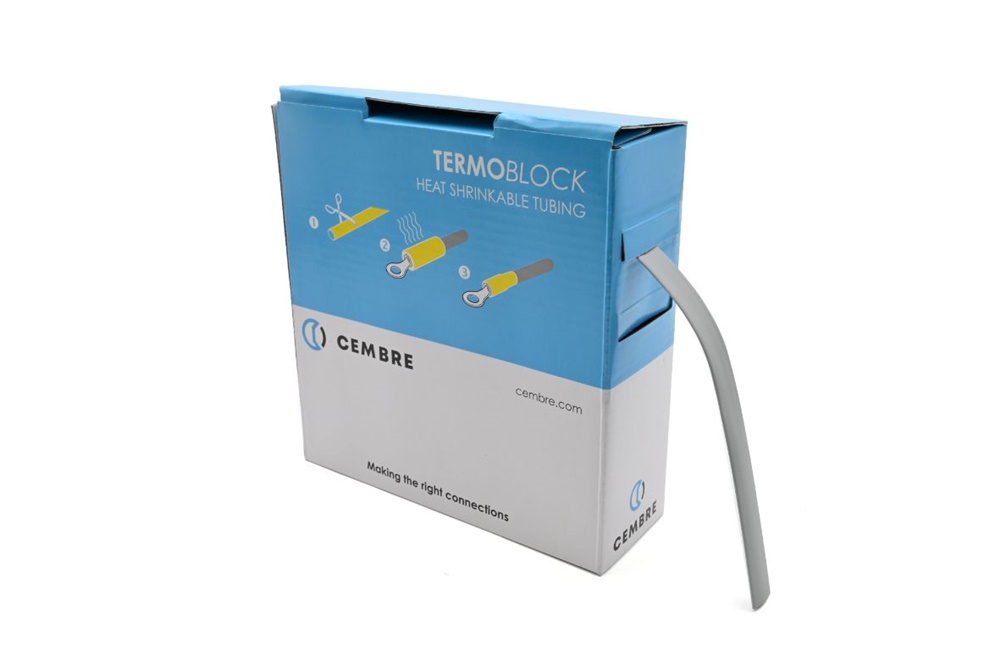Guaine termorestringenti TBS 9,5mm grigio 10m isolamento elettrico industria