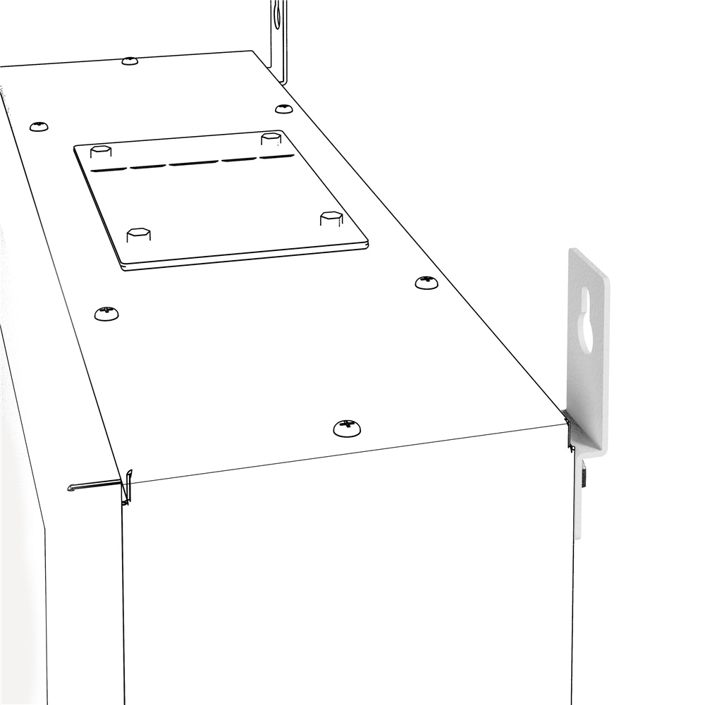 STAFFE fissaggio per quadri elettrici QDX 630H monoblocco parete IP55 protezione esterna
