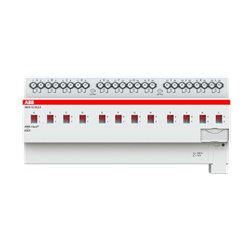 Attuatore standard 12 canali 10A comando manuale per impianti KNX residenziali e commerciali