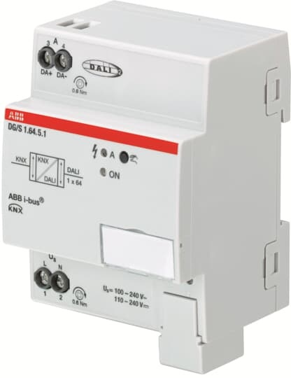 DALI Gateway Premium 1-fold controllo fino a 64 dispositivi integrazione KNX per illuminazione professionale