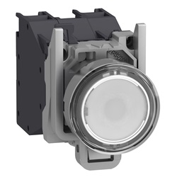 Pulsante luminoso bianco con cappuccio ATEX 24..240V