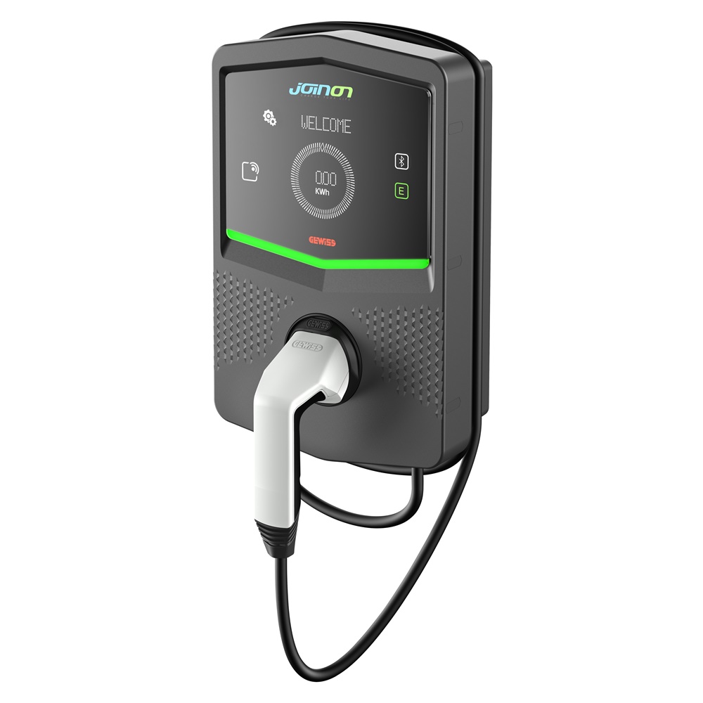 WALL BOX I-CON PREMIUM - STAZIONE DI RICARICA DA PARETE - RFID - TIPO 2 MOBILE CON CAVO - 22 KW - IP55