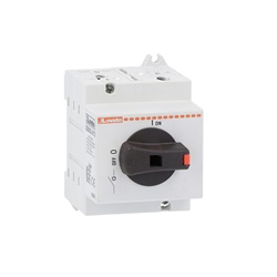 Sezionatore DC comando diretto 25A 1000V per impianti fotovoltaici con maniglia nera