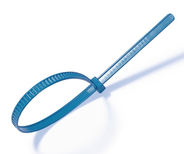 Fascetta riapribile riutilizzabile 196x4,8 mm blu per cablaggio e packaging