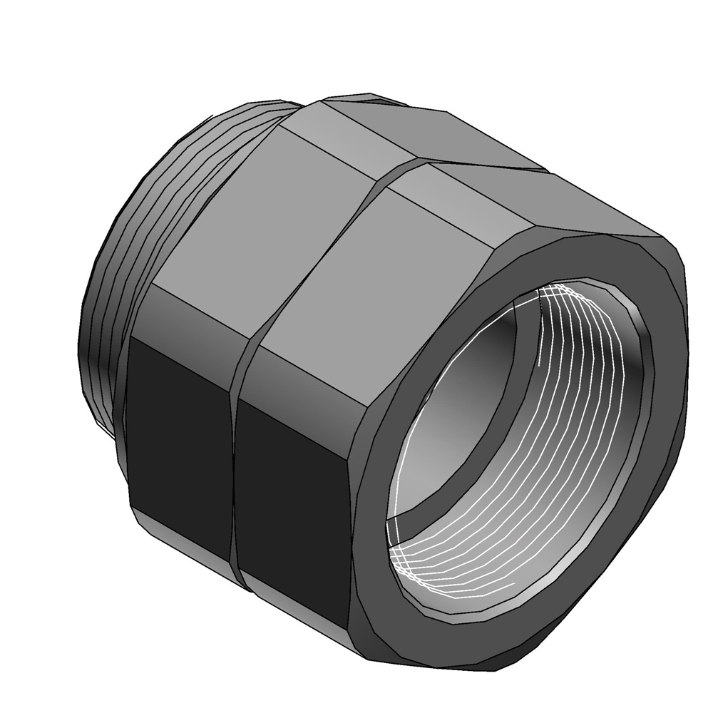 Adattatore girevole M25 ottone nichelato filettatura metallica per impianti elettrici resistente corrosione