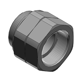 Adattatore girevole M25 ottone nichelato filettatura metallica per impianti elettrici resistente corrosione