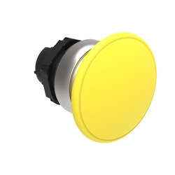 Pulsante fungo 40mm giallo impulso operatore serie Platinum ambito industriale