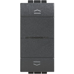 Comando tapparelle wireless 1 modulo con doppio tasto radio rolling code 128 bit per controllo remoto sicuro e senza fili, installazione a incasso senza cablaggio, batteria sostituibile, adatto impianti elettrici moderni