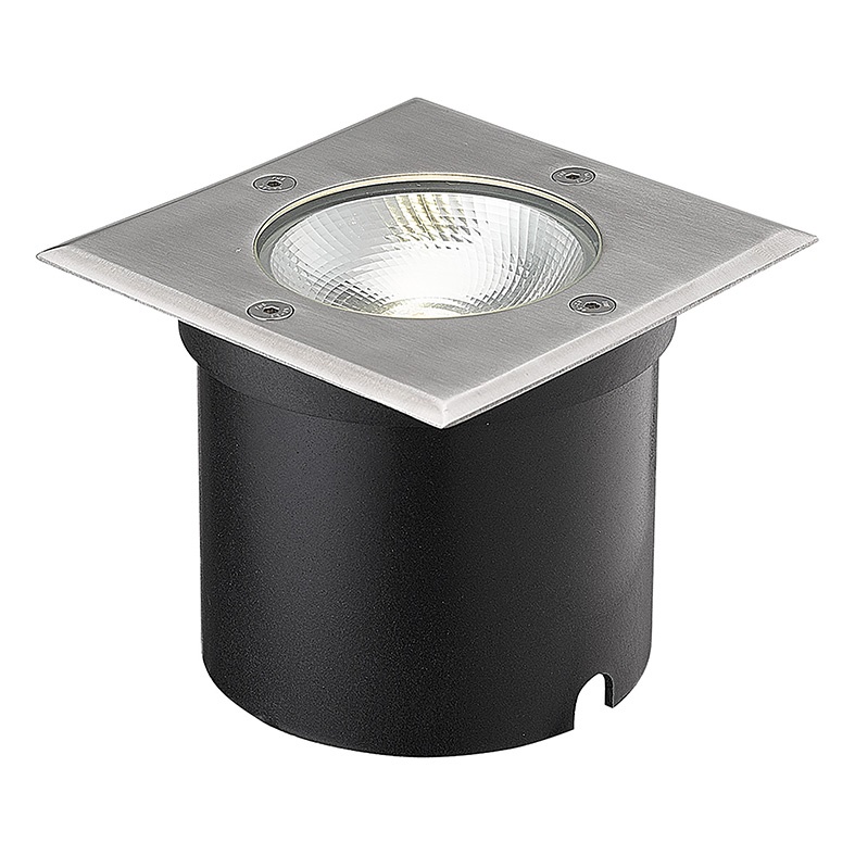 Uplight quadrato acciaio LED 7W 4000K IP67 calpestabile esterno interno