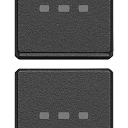 Due tasti Flat neutri illuminabili grigio antracite per impianti elettrici
